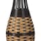 Uniquewise Elegant 34-inch-tall Trumpet Style Floor Vase - Bamboo Rope Accent, Brown Modern Statement Vase QI004079 - alternate 2